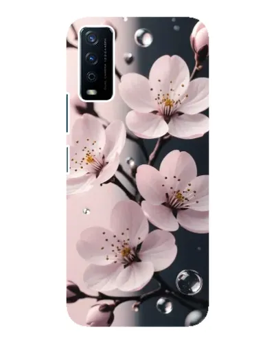 Чехол для Vivo Y12s с картинкой «Нежная сакура и капли» Чехол для Vivo Y12s с картинкой «Нежная сакура и капли»