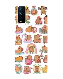 Чохол для Vivo Y12s з картинкою «Капібари набір» Чохол для Vivo Y12s з картинкою «Капібари набір»