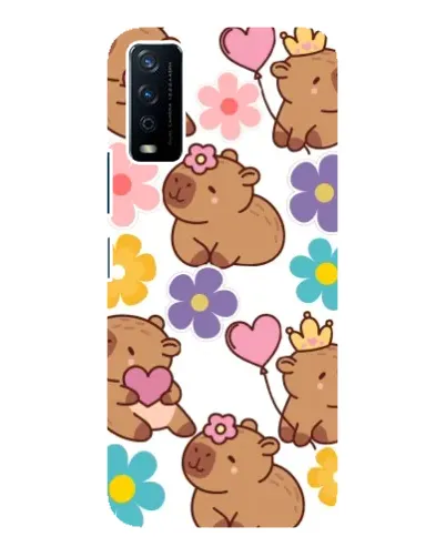 Чохол для Vivo Y12s з картинкою «Квітковий паттерн капібар» Чохол для Vivo Y12s з картинкою «Квітковий паттерн капібар»