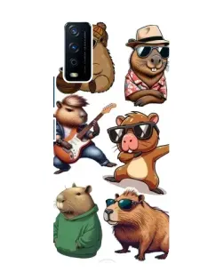 Чохол для Vivo Y12s з картинкою «Круті капібари музиканти» Чохол для Vivo Y12s з картинкою «Круті капібари музиканти»