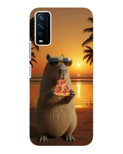 Чохол для Vivo Y12s з картинкою «Капібара з піцою» Чохол для Vivo Y12s з картинкою «Капібара з піцою»