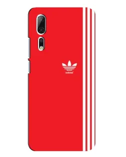 Чехол для ZTE Axon 10 Pro с картинкой «Красный минимализм Adidas»