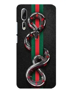Чехол для ZTE Axon 10 Pro с картинкой «Gucci — змея на полосе» Чехол для ZTE Axon 10 Pro с картинкой «Gucci — змея на полосе»