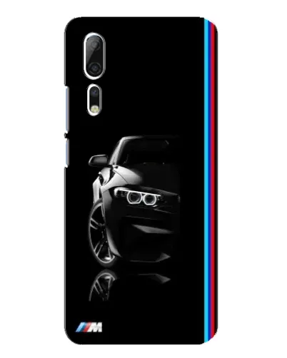 Чехол для ZTE Axon 10 Pro с картинкой «Силуэт BMW в темноте»