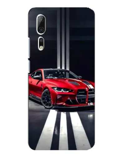 Чехол для ZTE Axon 10 Pro с картинкой «Красная BMW на дороге»