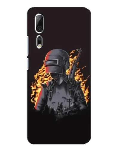 Чехол для ZTE Axon 10 Pro с картинкой «PUBG — огненный силуэт» Чехол для ZTE Axon 10 Pro с картинкой «PUBG — огненный силуэт»