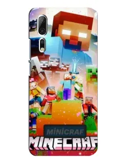 Чохол для ZTE Axon 10 Pro з картинкою «Minecraft герої гри»