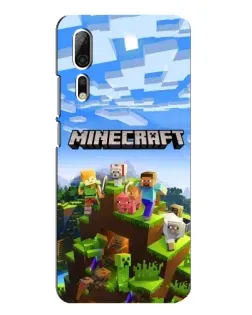 Чохол для ZTE Axon 10 Pro з картинкою «Minecraft класичний світ»