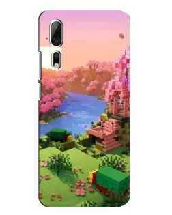 Чохол для ZTE Axon 10 Pro з картинкою «Рожеве дерево Minecraft»