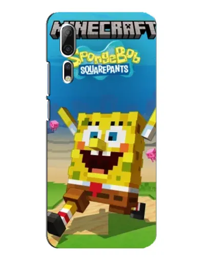 Чехол для ZTE Axon 10 Pro с картинкой «Губка Боб Minecraft» Чехол для ZTE Axon 10 Pro с картинкой «Губка Боб Minecraft»