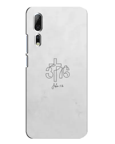 Чехол для ZTE Axon 10 Pro с картинкой «Иоанна 3:16 Крест»
