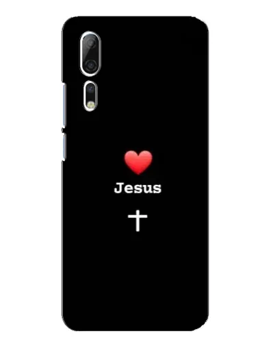 Чехол для ZTE Axon 10 Pro с картинкой «Сердце - Jesus»