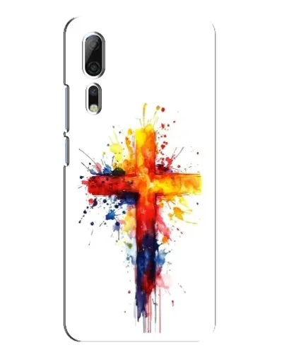 Чехол для ZTE Axon 10 Pro с картинкой «Акварельный крест»