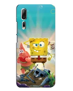 Чехол для ZTE Axon 10 Pro с картинкой «Спанч Боб победитель»