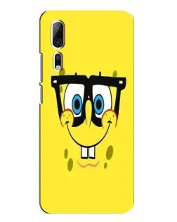 Чехол для ZTE Axon 10 Pro с картинкой «Минималистичный Спанч Боб»