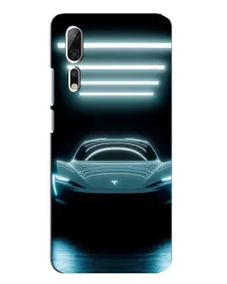 Чехол для ZTE Axon 10 Pro с картинкой «Tesla в неоне» Чехол для ZTE Axon 10 Pro с картинкой «Tesla в неоне»