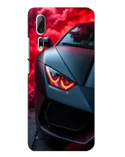Чехол для ZTE Axon 10 Pro с картинкой «Lamborghini красное сияние»