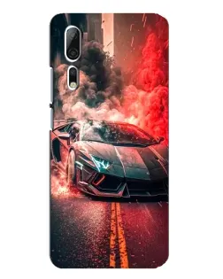 Чехол для ZTE Axon 10 Pro с картинкой «Lamborghini красный дым»