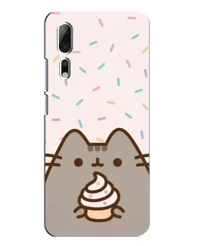 Чехол для ZTE Axon 10 Pro с картинкой «Пушин с кексом»