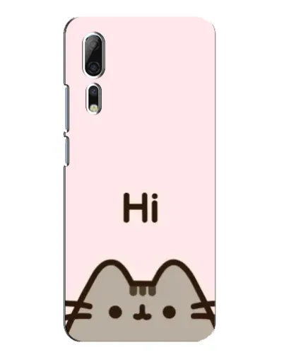 Чехол для ZTE Axon 10 Pro с картинкой «Пушин говорит Hi»