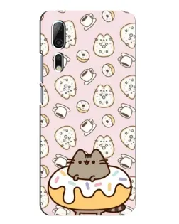 Чохол для ZTE Axon 10 Pro з картинкою «Пушин на пончику»