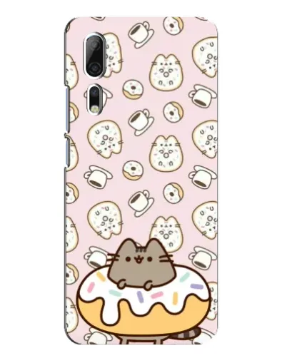 Чехол для ZTE Axon 10 Pro с картинкой «Пушин на пончике»