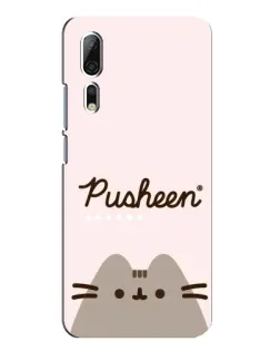 Чохол для ZTE Axon 10 Pro з картинкою «Pusheen логотип»