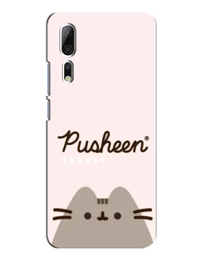 Чехол для ZTE Axon 10 Pro с картинкой «Pusheen логотип»