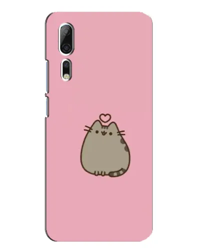 Чехол для ZTE Axon 10 Pro с картинкой «Pusheen сердце»