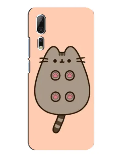 Чехол для ZTE Axon 10 Pro с картинкой «Пушин пузиком кверху»