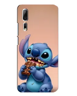Чехол для ZTE Axon 10 Pro с картинкой «Стич ест шоколад»