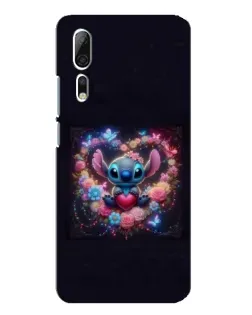 Чехол для ZTE Axon 10 Pro с картинкой «Stitch в цветах»