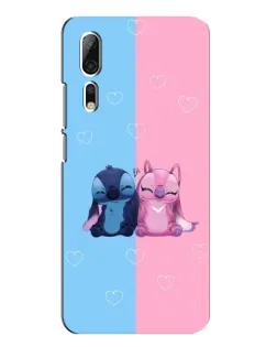 Чехол для ZTE Axon 10 Pro с картинкой «Stitch и Angel Love»