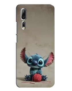 Чехол для ZTE Axon 10 Pro с картинкой «Стич на коричневом фоне»