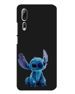 Чехол для ZTE Axon 10 Pro с картинкой «Стич на черном»