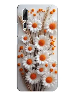 Чехол для ZTE Axon 10 Pro с картинкой «Белые сухоцветы»