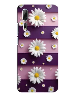 Чехол для ZTE Axon 10 Pro с картинкой «Ромашки на фиолетовом»