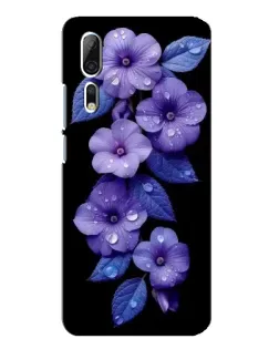Чохол для ZTE Axon 10 Pro з картинкою «Фіолетові квіти з росою»