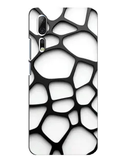 Чохол для ZTE Axon 10 Pro з картинкою «Біла об'ємна сітка»