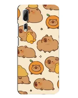 Чохол для ZTE Axon 10 Pro з картинкою «Капібари з апельсинами»
