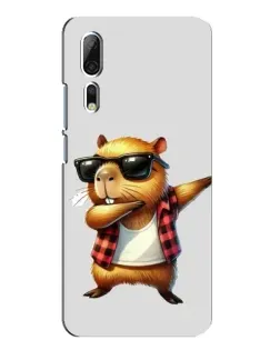 Чехол для ZTE Axon 10 Pro с картинкой «Капибара рэпер даб»