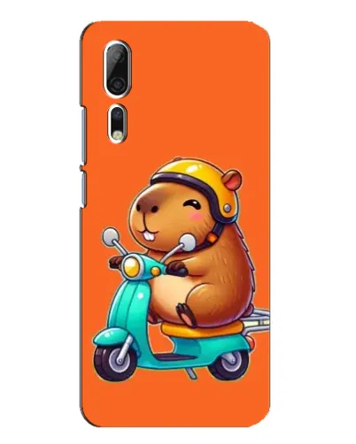 Чехол для ZTE Axon 10 Pro с картинкой «Капибара на скутере» Чехол для ZTE Axon 10 Pro с картинкой «Капибара на скутере»