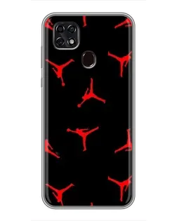 Чехол для ZTE Blade 20 Smart с картинкой «Jordan Red Pattern»