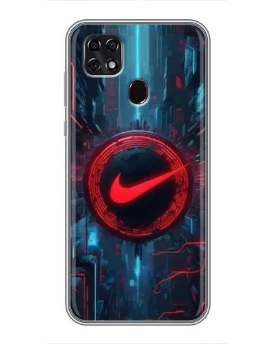 Чехол для ZTE Blade 20 Smart с картинкой «Техногенный стиль Nike»