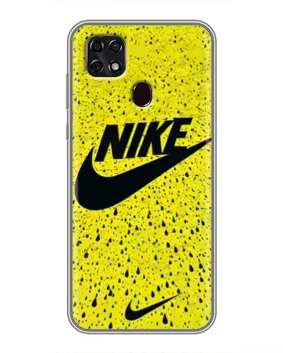 Чехол для ZTE Blade 20 Smart с картинкой «Желтый текстурный Nike»