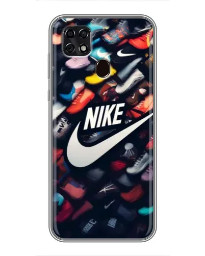 Чехол для ZTE Blade 20 Smart с картинкой «Коллекция кроссовок Nike»