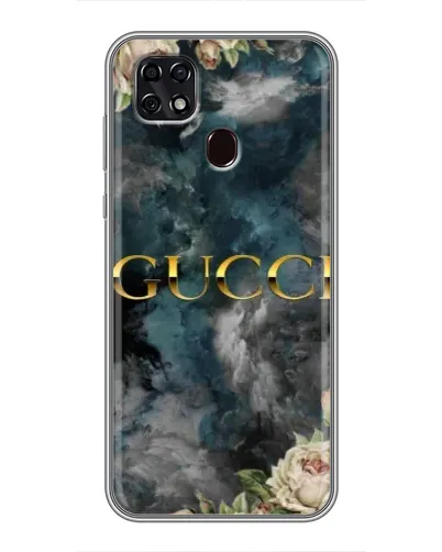 Чехол для ZTE Blade 20 Smart с картинкой «Абстрактные цветы Gucci»