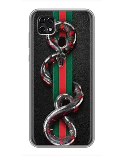 Чехол для ZTE Blade 20 Smart с картинкой «Gucci — змея на полосе» Чехол для ZTE Blade 20 Smart с картинкой «Gucci — змея на полосе»