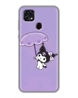Чехол для ZTE Blade 20 Smart с картинкой «Kuromi с зонтиком»