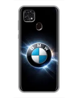 Чехол для ZTE Blade 20 Smart с картинкой «BMW — неоновое сияние»